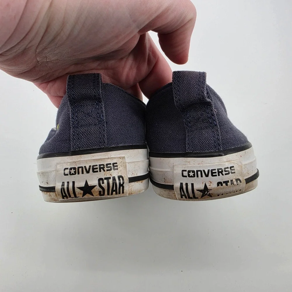 Converse Chuck Taylor All Star Slip On Sneakers Size 7 Navy Blue Striped Casual - Picture 4 of 9